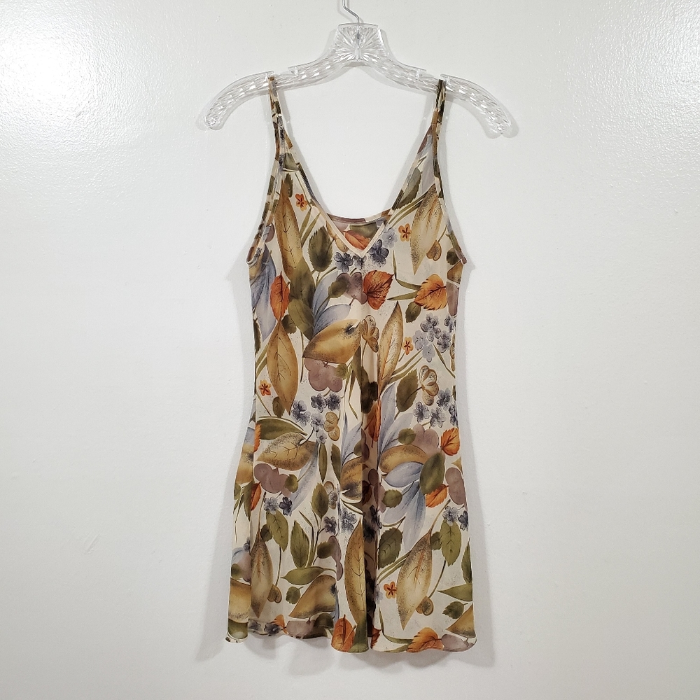 Victoria's Secret Floral Slip Dress in Cream, Brown, Green, Orange - Picture 7 of 7